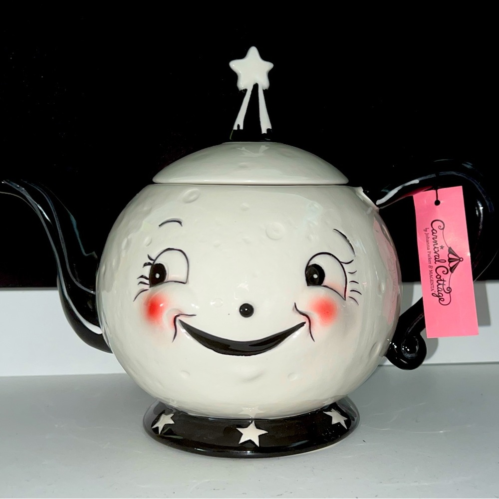 Laughing Luna Johanna Parker Tea Pot Carnival Cottage Rare